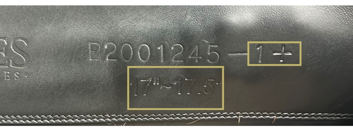 bates saddle seat size