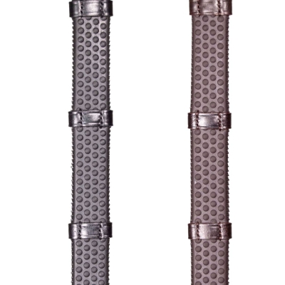 Image of Henry James Bio Grip Hybrid Rubber Reins with Leather Stoppers