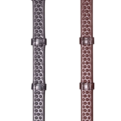 Image of Henry James BioThane Bio Grip Hybrid Rubber Reins with Leather Stoppers