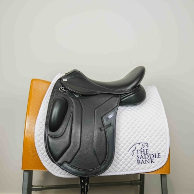 Image of 17 inch GFS Premier Dressage Semi Deep Seat S809 Black Adjustable