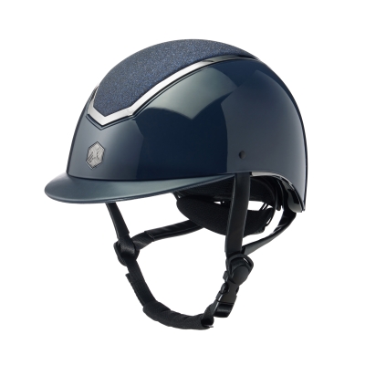 Image of Charles Owen EQX Kylo Riding Hat Navy Gloss/Pewter