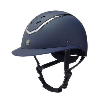 Image of Charles Owen EQX Kylo Riding Hat Navy Matte/Pewter Wide Peak