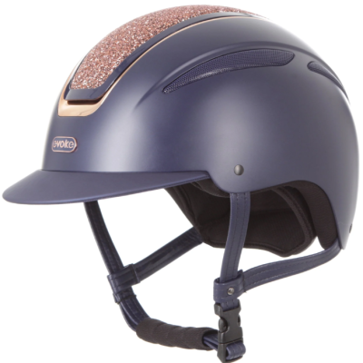 Image of Evoke Callisto Classic Peak Navy Rose Gold Crystal