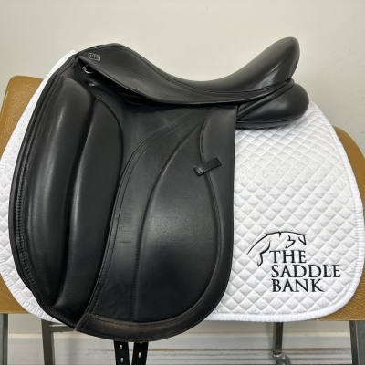 Image of 17 inch GFS Monarch Dressage Low Cantle S655 Black Adjustable