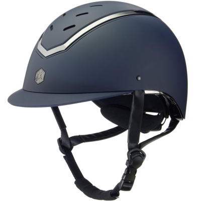 Image of Charles Owen EQX Kylo Riding Hat Navy Matte/Pewter