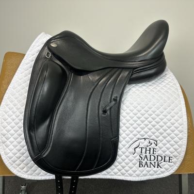 Image of 17.5 inch Harry Dabbs Mariella Mono Platinum Dressage Black Medium Wide